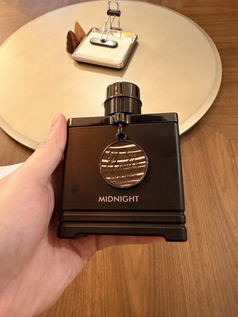 Armaf Dubai Nights Midnight EDP 100ml (Category: Fragrance & Deodorants) located in Mandaluyong City. Submitted by roosyvi (Listing ID 1464882855, Image 1). Description: - Bought for 3500 pesos - Brand/Model: armaf dubai nights midnight - Concentration: Eau de Parfum (EDP) - Size: 100ml - Batch Number: 151646 - Production Date: January 2026 - Expiry Date: January 2031 - Origin: Made in Dubai, UAE - Bottle Design: Sleek black rectangular bottle wi