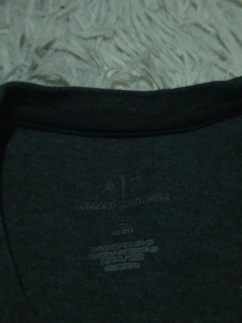 Armani Exchange (Category: Tshirts & Polo Shirts ) located in Abulug. Submitted by humanwhosellthings (Listing ID 1464900384, Image 3). Description: ARMANI EXCHANGÈ Dark Gray Tee ✅️Size: Small on tag fit to Large ✅️Dimes: 20W x 29.5L ✅Condition: Excellent- New ✅Issue: None ✅Color Rate: 9.8/10.