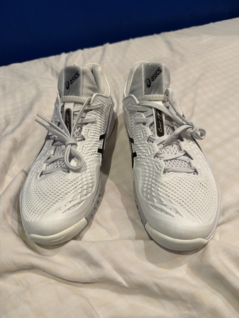 ASICS COURT FF 3 US MEN SIZE 12 (Category: Casual Shoes) located in Davao. Submitted by bananaafritter (Listing ID 1464897920, Image 1). Description: Asics court ff 3 Black and White 1 Month Usage RFS changing to solution speed ff 4 Bought for 12980.