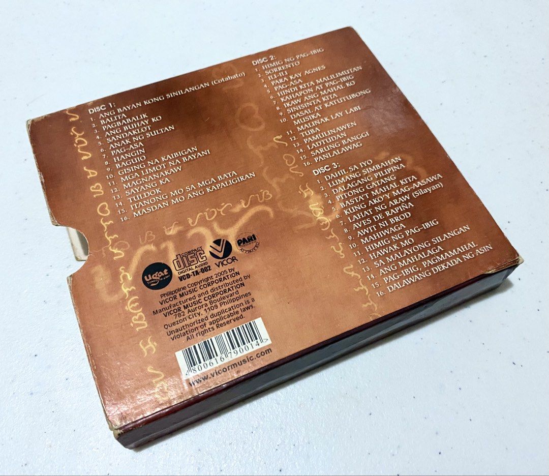 Asin CDs ( OPM ) (Category: CDs & DVDs) located in Paranaque City. Submitted by zinozagala (Listing ID 1464957422, Image 3). Description: - missing disc 1.