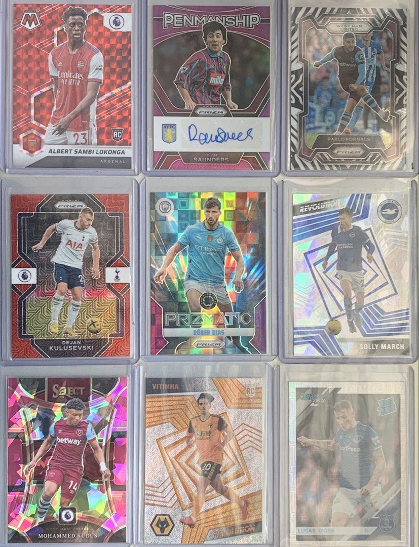 EPL assorted bundle (Category: Raw Cards) located in Singapore. Submitted by jedispurs (Listing ID 1464809592, Image 7). Description: Great bundle deal !! Every picture comprises of 9 cards bundle at $29 inclusive of tracked mail ! That’s an average of lesser than $3.30 per card ! 🤯🔥.