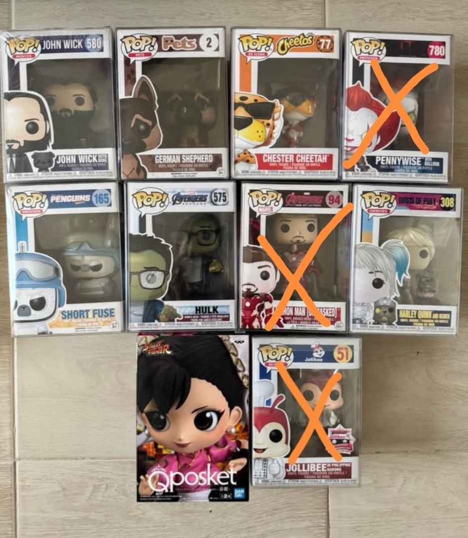 Assorted Funko Pop (Category: Action & Battle Toys) located in Manila. Submitted by burn.pavs (Listing ID 1464924031, Image 2). Description: RFS: Decluttering Pm for actual photos..