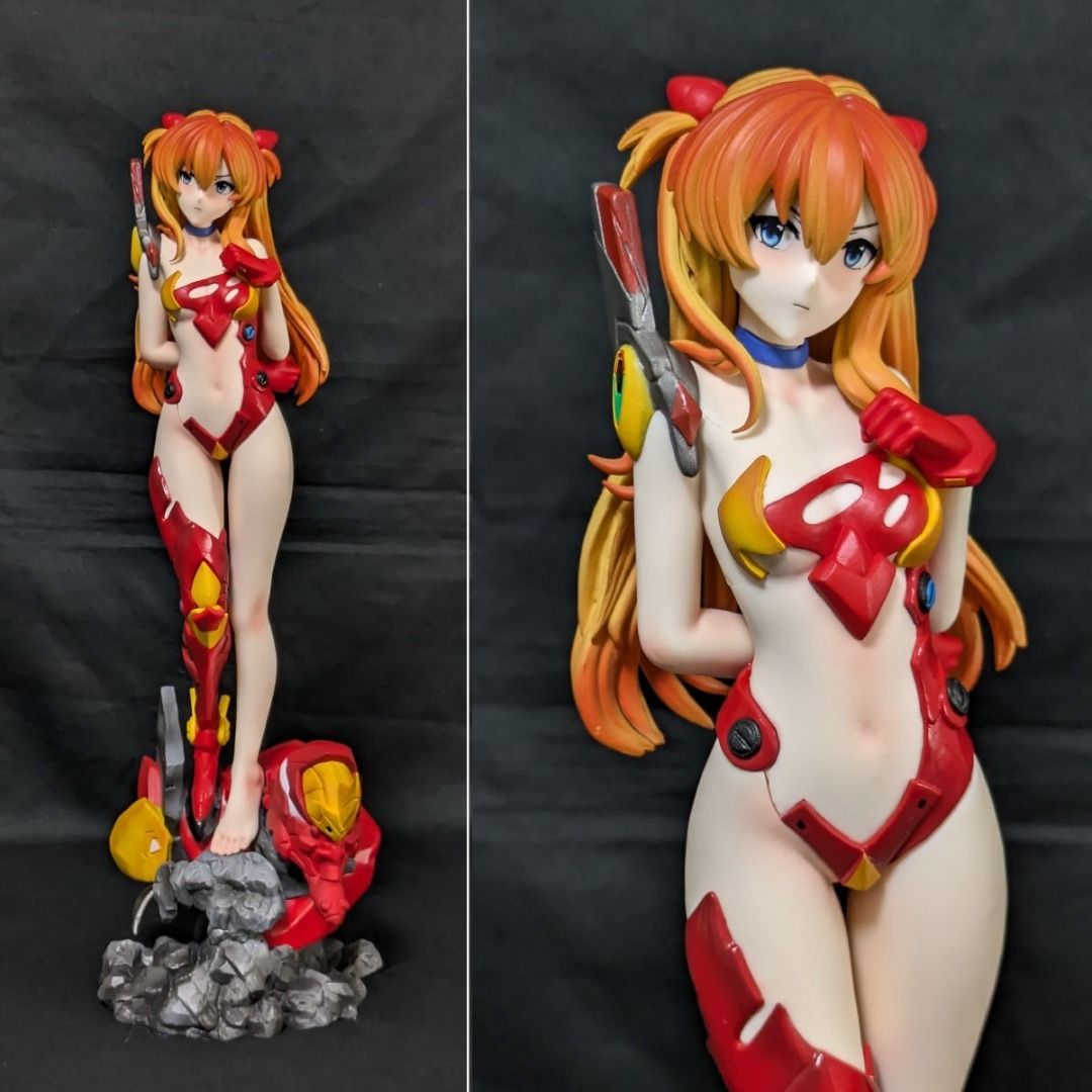 Asuka (Evangelion) - Night Wing Studio (Category: Figurines & Statues) located in Pasig City. Submitted by bearside (Listing ID 1464876076, Image 1). Description: Overall height: Approximately 34cm Weight: Approximately 600g Material: PVC/ABS Painted, finished product *No packaging included. *There are scuff marks on the tip of the interface (hair) on the right side. (See photos).