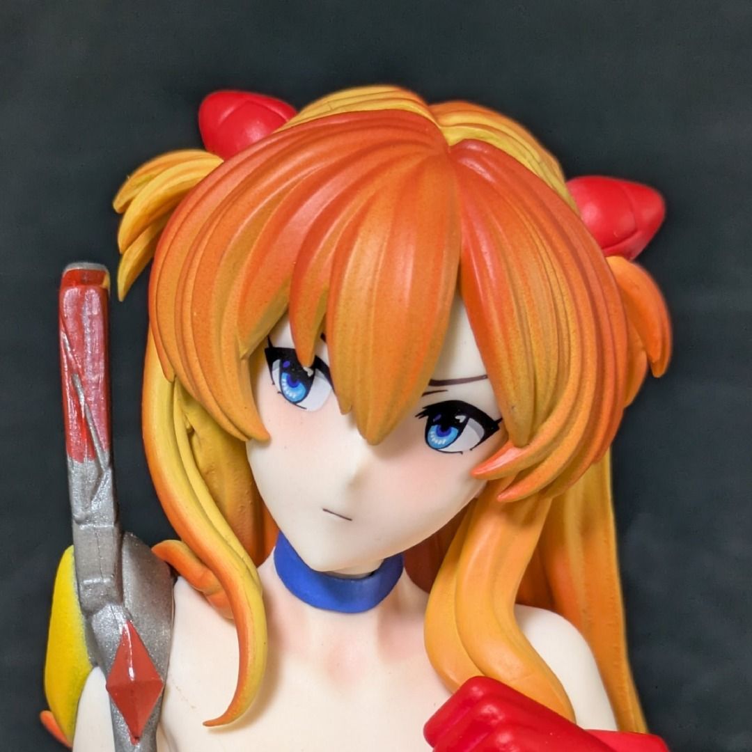 Asuka (Evangelion) - Night Wing Studio (Category: Figurines & Statues) located in Pasig City. Submitted by bearside (Listing ID 1464876076, Image 2). Description: Overall height: Approximately 34cm Weight: Approximately 600g Material: PVC/ABS Painted, finished product *No packaging included. *There are scuff marks on the tip of the interface (hair) on the right side. (See photos).