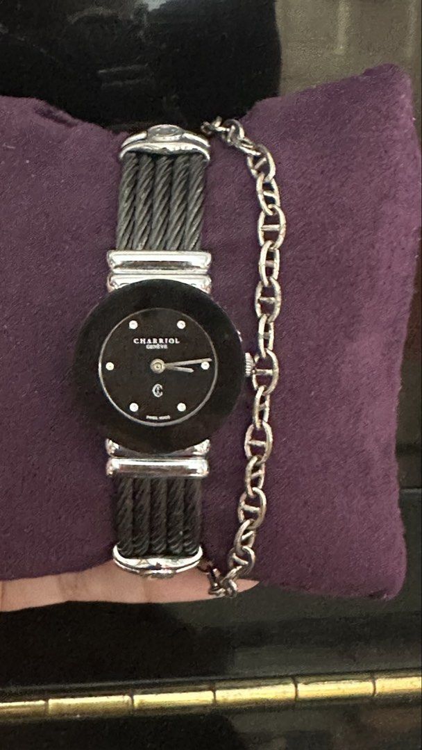 Authentic Charriol St Tropez Black Quartz (Category: Luxury Watches) located in Las Pinas. Submitted by marshmallowmax (Listing ID 1464869655, Image 1). Description: Guaranteed Authentic! Like new or looks new condition.. no flaws Best fit small size wrist With box, booklets and paperbag .
