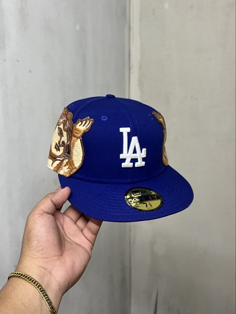 Authentic Jon Stan x New Era LA (Category: Caps & Hats) located in Quezon City. Submitted by scndwve (Listing ID 1464864683, Image 1). Description: Jon Stan X New Era NYC Los Angeles Dodgers Blue Angels Fitted Hat 73/8 Issue slight discoloration on dome .