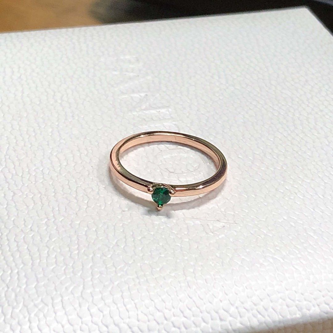 Authentic Pandora Rosegold Green Solitaire Ring (Category: Rings) located in Manila. Submitted by daintyjewels (Listing ID 1464959821, Image 1). Description: .
