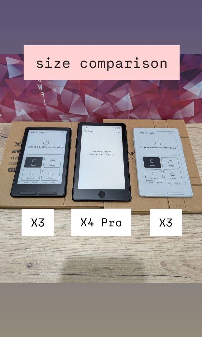 Available XTEINK Units (Category: E-Readers) located in Tayug. Submitted by brightstorm2012 (Listing ID 1462058694, Image 2). Description: • All brand new & never used • Can do video call for item checking • Can install CrossPoint/CrossInk upon request ✅ AVAILABLE as of October 3: • Xteink X4 Pro Black ✅ AVAILABLE starting October 13: • Xteink X3 White 🩷 Message me if you'd like to pre-order X3 or X4 in any color. Thank you!.