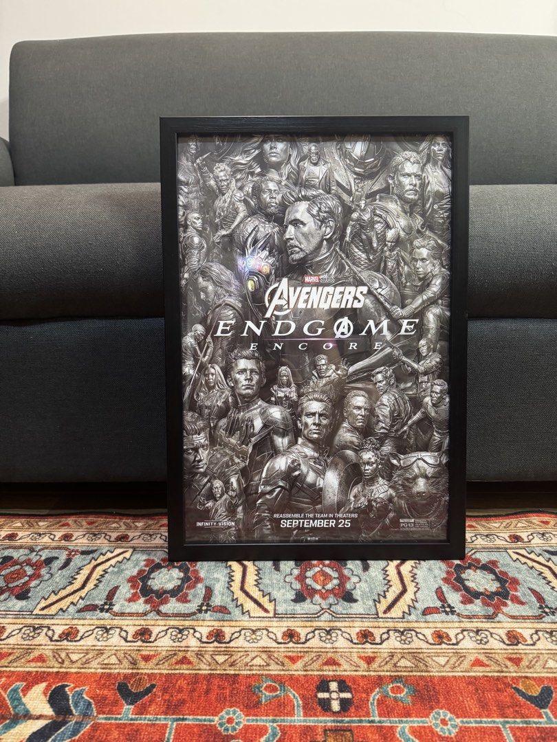 Avengers Endgame Encore Framed Poster (Category: Western Merchandise) located in Caloocan City. Submitted by _seven (Listing ID 1464866957, Image 1). Description: Customized Poster w/ Glass Frame Size: 12x18 inches Location: Caloocan,North Delivery: Lalamove .