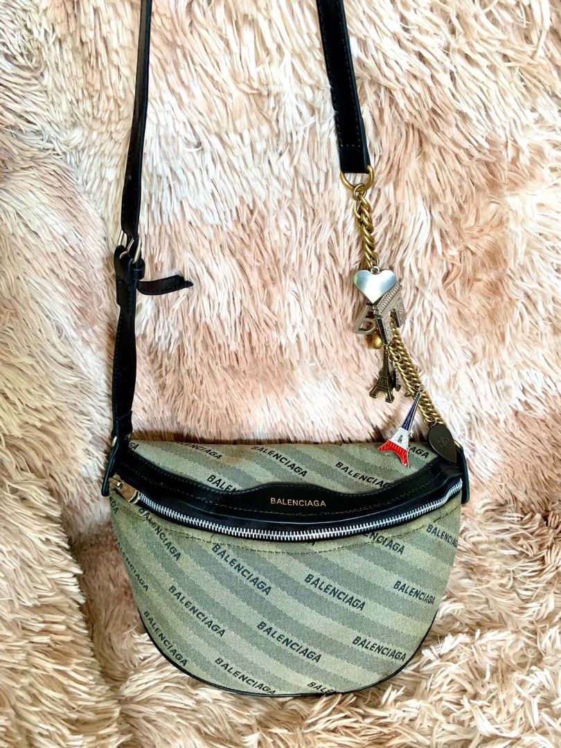 Balenciaga Jacquard Shoulder Bag (Category: Cross-body Bags) located in Davao. Submitted by luxxe_closet (Listing ID 1464773487, Image 1). Description: Japan Surplus source. No code. Naka vintage lampo ang main zipper. B underzip sa back pocket zipper. Needs wash but no major issues.