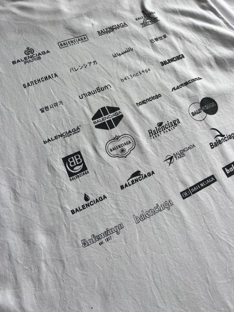 Balenciaga multi logo (Category: Tshirts & Polo Shirts ) located in Manila. Submitted by lardo.599 (Listing ID 1464921626, Image 3). Description: Issue cut tags declare off Condition 9.9/10 Color rate 9.8/10 Dimes 21.5x28.