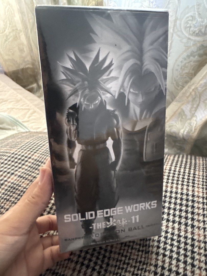 Bandai Dragon Ball Z Solid Edge Works Trunks Figure (Category: Figurines & Statues) located in Carmona. Submitted by ven.turesomely (Listing ID 1464770852, Image 2). Description: - Authentic Banpresto Solid Edge Works Vol. 11 Super Saiyan Trunks - Directly imported from Japan - Brand new, sealed, and unopened box - Must-have for Dragon Ball Z collectors - Ships securely and fast.