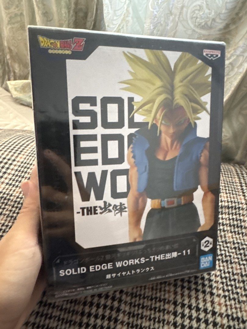 Bandai Dragon Ball Z Solid Edge Works Trunks Figure (Category: Figurines & Statues) located in Carmona. Submitted by ven.turesomely (Listing ID 1464770852, Image 3). Description: - Authentic Banpresto Solid Edge Works Vol. 11 Super Saiyan Trunks - Directly imported from Japan - Brand new, sealed, and unopened box - Must-have for Dragon Ball Z collectors - Ships securely and fast.