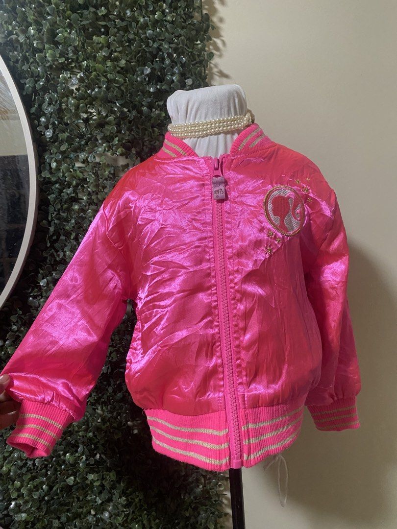 Barbie mattel bomber jacket for kids (Category: Babies & Kids Fashion) located in Manila. Submitted by avathriftedcloset (Listing ID 1464966389, Image 1). Description: .