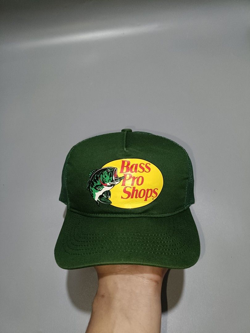 Bass Pro Shops Dark Green Mesh Trucker Cap (Category: Caps & Hats) located in Cebu City. Submitted by findwaze6000 (Listing ID 1464797324, Image 2). Description: Excellent condition One size fits all/most No issue this item is thrifted pls manage your expectations. Location: Cebu📍.