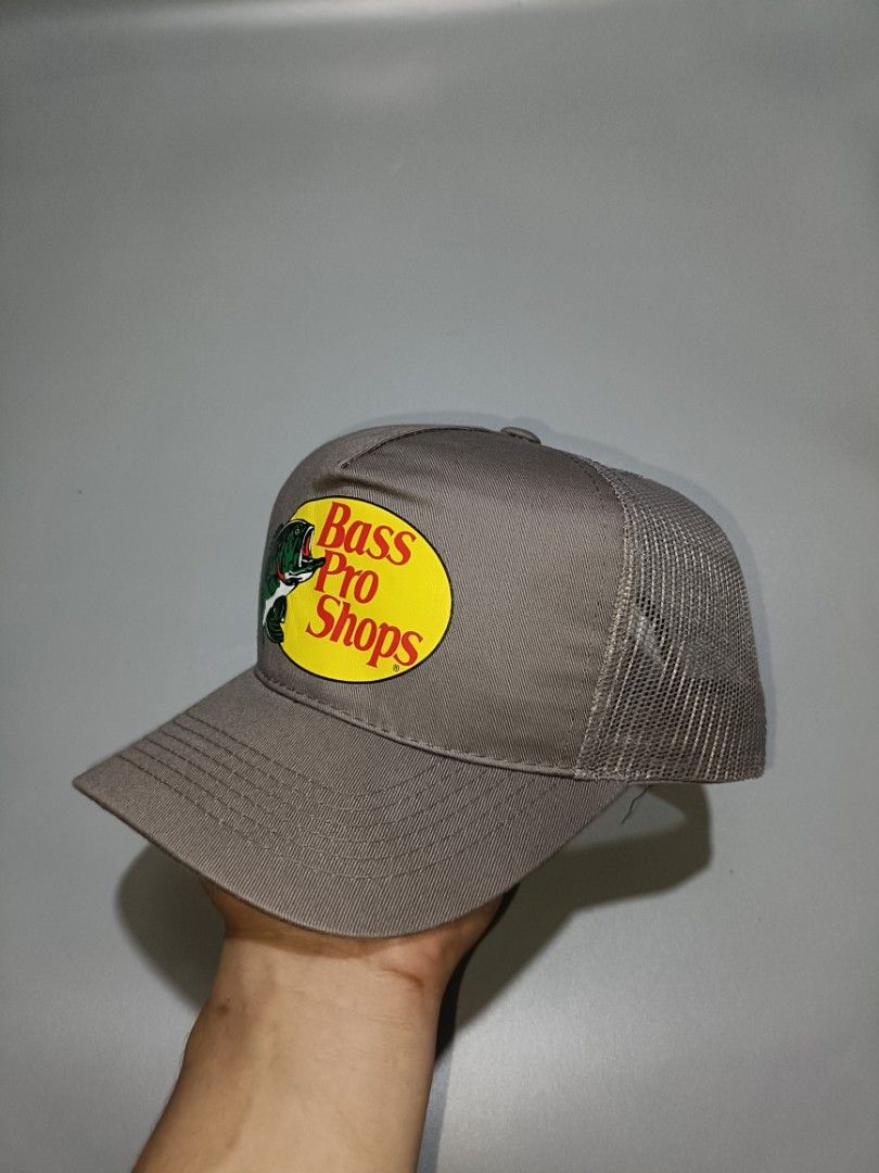 Bass Pro Shops Grey Mesh Trucker Cap (Category: Caps & Hats) located in Cebu City. Submitted by findwaze6000 (Listing ID 1464797653, Image 1). Description: Excellent condition One size fits all/most No issue this item is thrifted pls manage your expectations. Location: Cebu📍.
