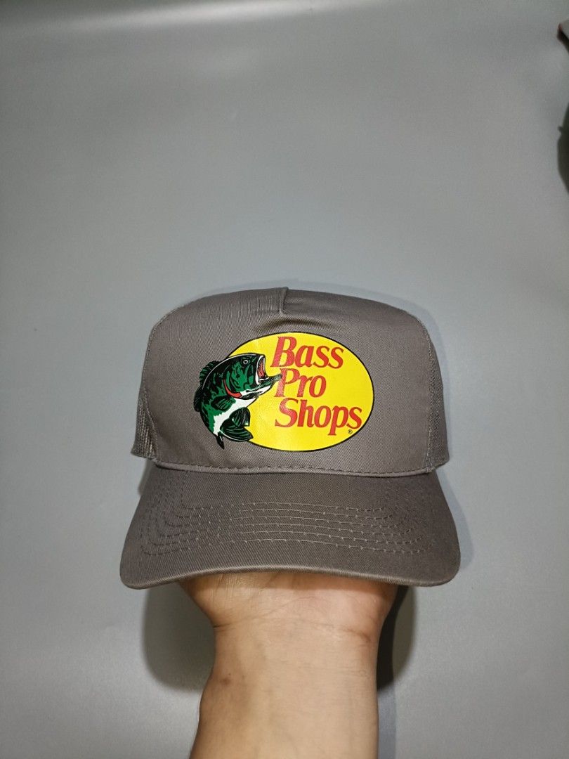 Bass Pro Shops Grey Mesh Trucker Cap (Category: Caps & Hats) located in Cebu City. Submitted by findwaze6000 (Listing ID 1464797653, Image 2). Description: Excellent condition One size fits all/most No issue this item is thrifted pls manage your expectations. Location: Cebu📍.