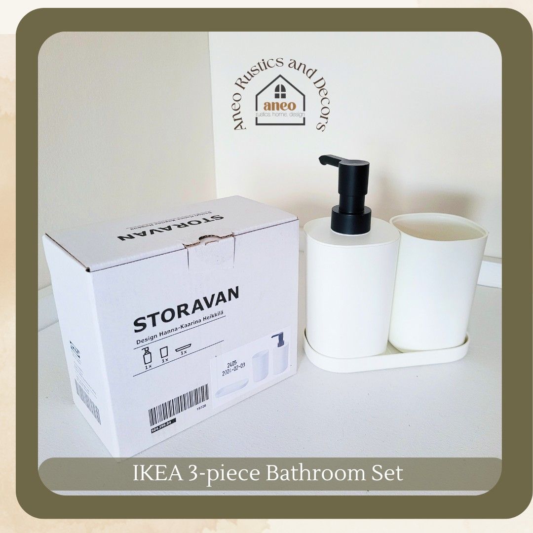 Bathroom set Soap Dispenser & Toothbrush Holder (Sealed) (Category: Bathroom & Kitchen Fixtures) located in Caloocan City. Submitted by bravemountain_ddc4bf (Listing ID 1464938446, Image 1). Description: .