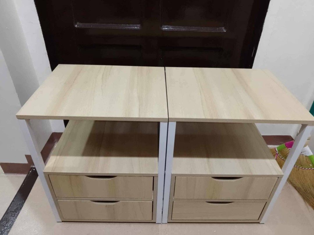 Bedside Table (Category: Tables & Sets) located in Manila. Submitted by redonlineshop (Listing ID 1464849036, Image 3). Description: New Bedside Table with Drawer ₱950 ON HAND BRAND NEW Mode of Payment: Gcash,COD Same day delivery PM for orders and inquiries.