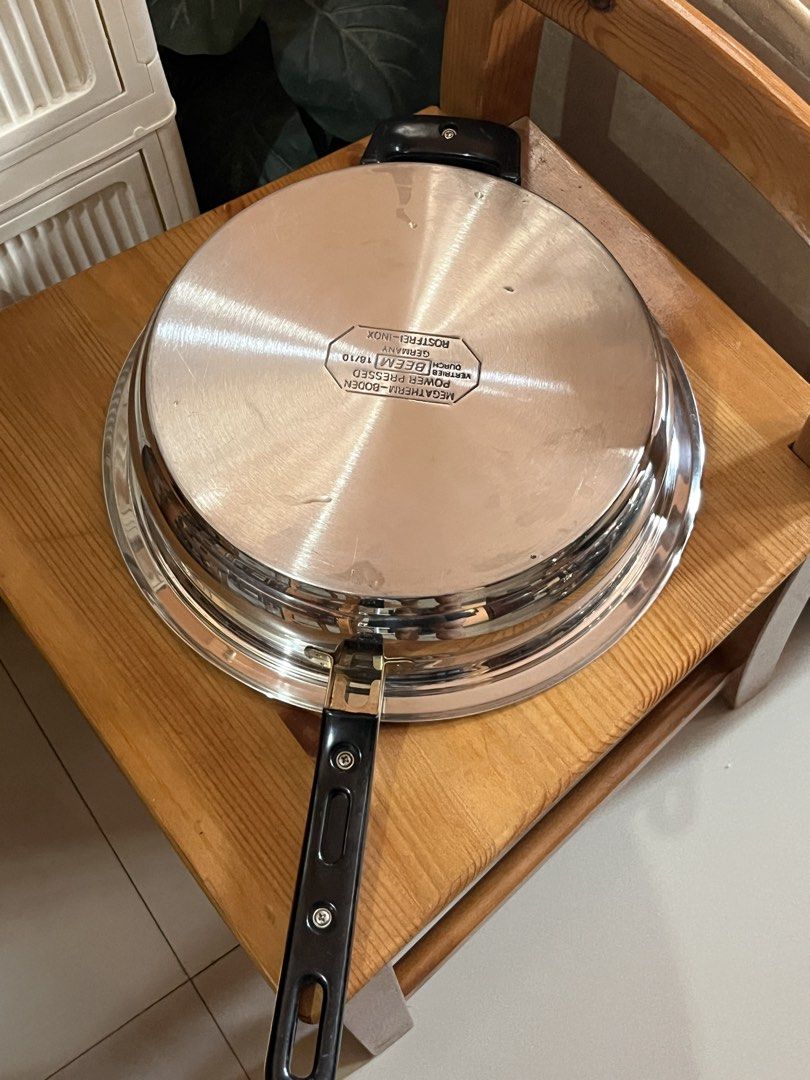 BEEM GERMANY 30cm (Category: Cookware & Accessories) located in Santa Rosa. Submitted by kattiepurry (Listing ID 1464840489, Image 2). Description: Beem Germany 18-10 Stainless Steel! Super kapal at solid 💯 30cm Two Handle in very good condition Gas and Electric ready.