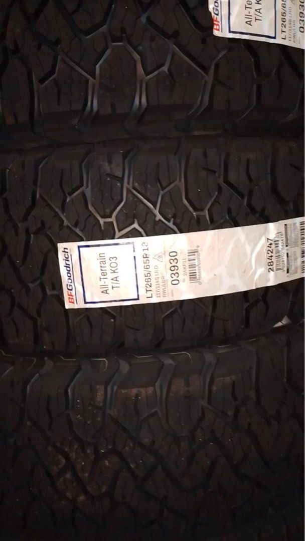 BFGoodrich KO3 LT265/65R18 DOT2025 (Category: Mags and Tires) located in Quezon City. Submitted by mikkoimon (Listing ID 1464809162, Image 2). Description: BFGOODRICH KO3 ALL TERRAIN 265/65R18.