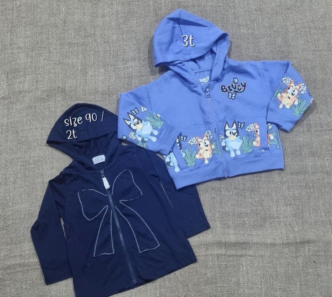 📣blue jacket bundle📣 (Category: Babies & Kids Fashion) located in San Jose del Monte. Submitted by angelsnest (Listing ID 1464823055, Image 1). Description: ✔️2-pc blue jacket bundle size 90- hakka, zippered with hood 3t- bluey, zippered with hood Fixed price bundle No cod available Gcash,Maya, bank transfer ℹ️items stored for a while, washing or cleaning is recommended.