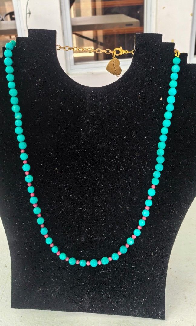 Brand New turquoise and ruby with stainless chain (Category: Necklaces) located in Tuguegarao City. Submitted by zenphoenix-7ad615 (Listing ID 1464797144, Image 2). Description: Brand new Adjustable necklace.