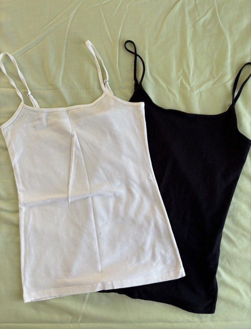 Brandy Melville tank top set (Category: Sleeveless) located in San Jose. Submitted by LarmeKei.ph (Listing ID 1464875680, Image 1). Description: Negotiable Adjustable straps Dm for more info Black is never used white used twice .
