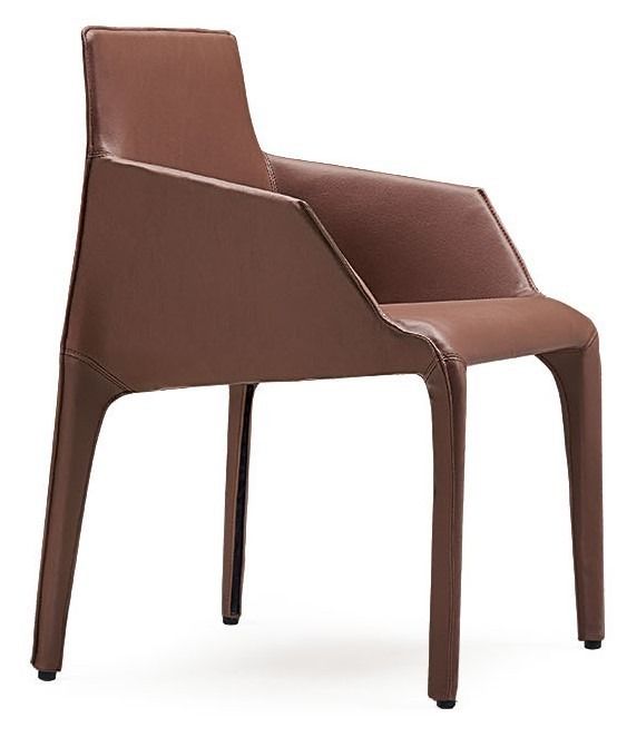 Brown Leather Armchair Dining Chair (Category: Chairs) located in Quezon City. Submitted by allnorthpurchasing (Listing ID 1464866615, Image 1). Description: - Rich brown leather upholstery over a sturdy frame - Ergonomic high backrest with structured armrests - Sleek tapered legs wrapped in matching leather - Contemporary design with clean lines - Versatile use for modern dining spaces or home offices Steel frame coated Compound tanned PU cover 