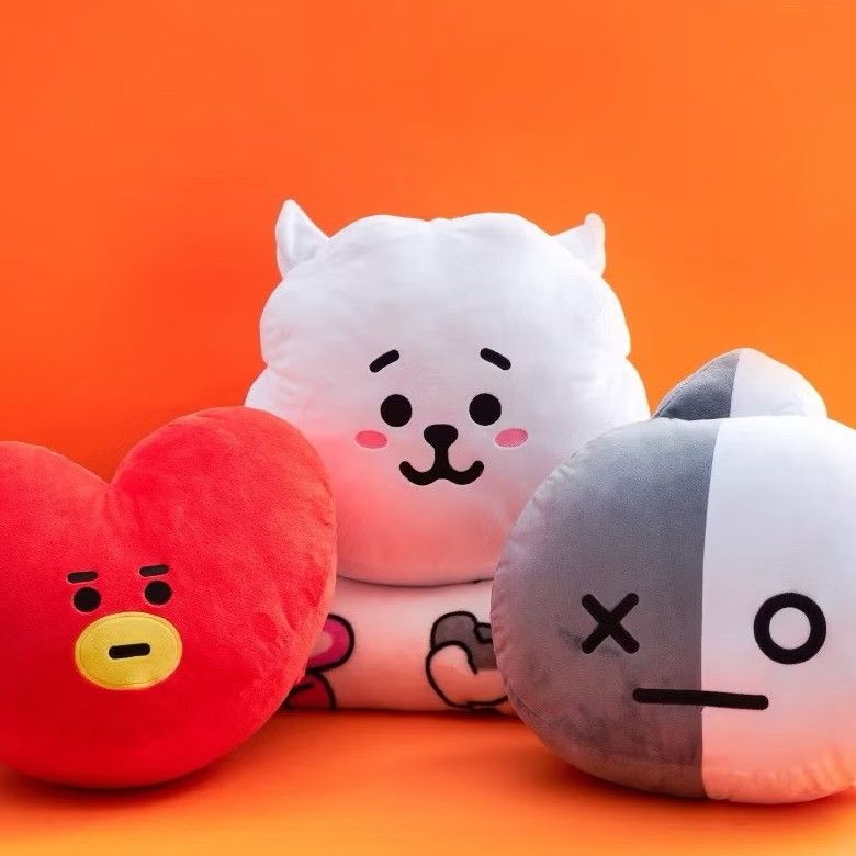 BT21 2IN1 PILLOW + BLANKET (Category: K-Wave Merchandise) located in Quezon City. Submitted by 4_leaf_clover (Listing ID 1464786858, Image 2). Description: PRE-ORDER OT7 and VAN AVAILABLE ETA: 2 WEEKS **Last 2 pictures Actual Merch Sample.** 1 ON-HAND COOKY LOC. QC/SDD - JNT PAY AS YOU ORDER DM.