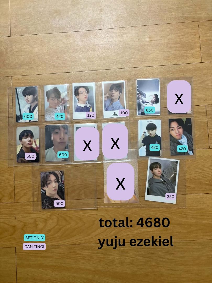 bts jeon jungkook photocards pc postcard polaroid (Category: K-Wave Merchandise) located in Manila. Submitted by rxsespuffs (Listing ID 1461069921, Image 1). Description: wts lfb ph bts jeon jungkook photocards pc postcard polaroid – price in pic – blue bg (must take whole set) purple bg (can tingi) – x to sensi | x to rush mop: gcash | maribank | gotyme mod: lalamove | j&t loc: sampaloc manila (not avail for meetup for now).