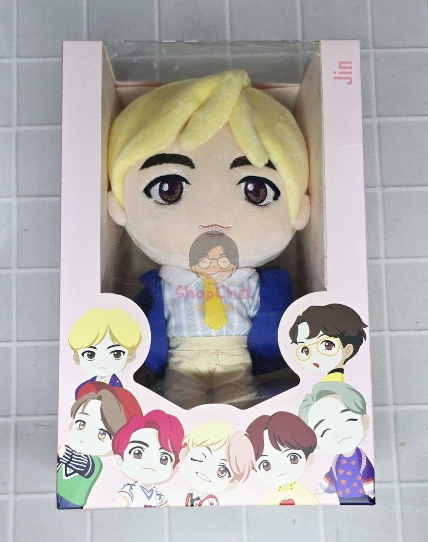 BTS TINYTAN JIN Plush Doll Sealed (Category: K-Wave Merchandise) located in Cainta. Submitted by shopchelonline (Listing ID 1464807924, Image 1). Description: BTS TINYTAN JIN Plush Doll Sealed 🛒680.00each(all in)+lsf 70%DP - NEW BUYER 50%DP - OLD BUYER RB: 15 DAYS AFTER DP; NETA 💎Pre-order -NO RUSH SHIPPING 💎Korea Pasabuy - NORMAL ETA 💎Colors may vary due to lighting. 💎Availability and price may vary 💎The outer case/box is simply for protec