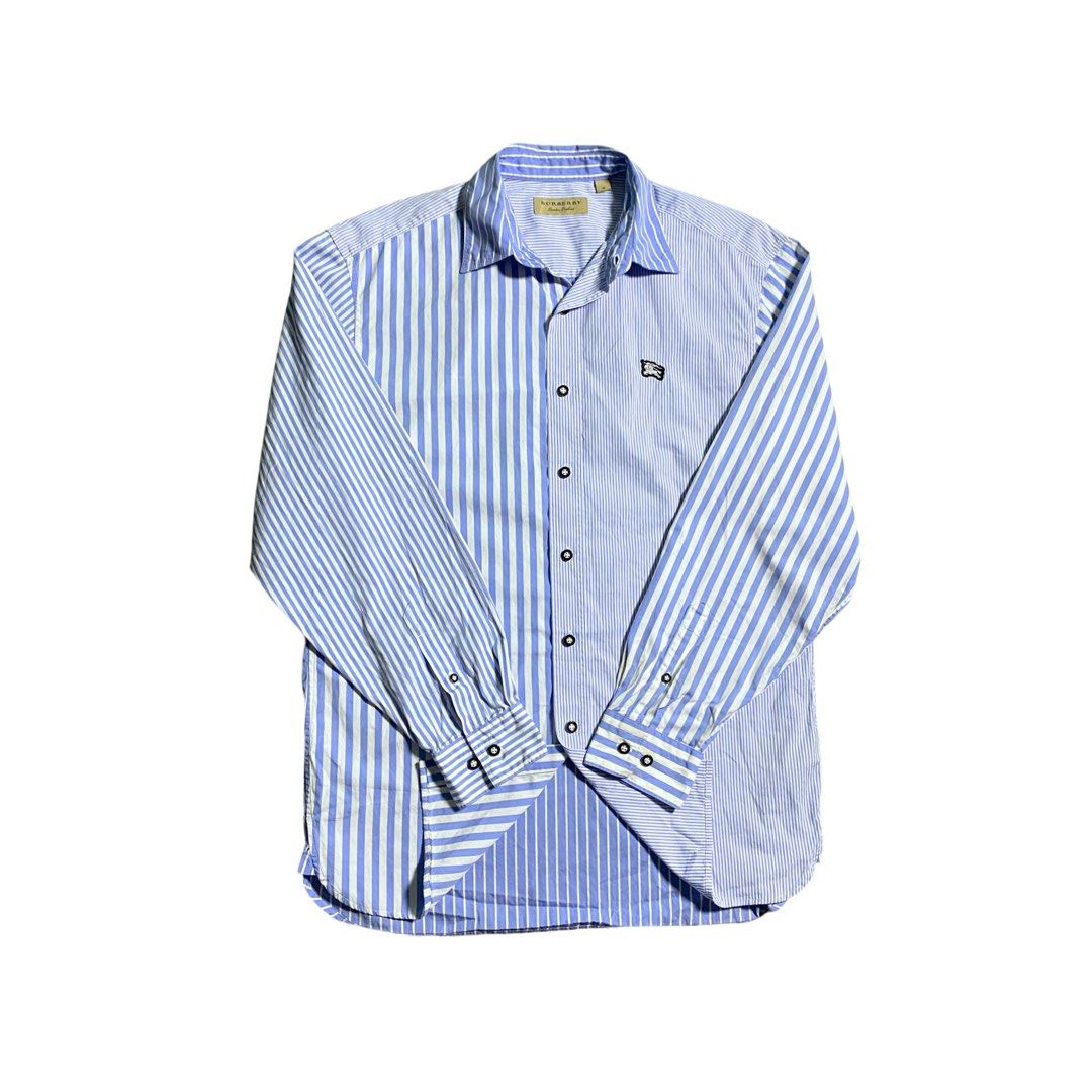 Burberry Sky Blue Stripe Button Down Polo ( As New ) (Category: Formal Shirts) located in Manila. Submitted by streetplug (Listing ID 1464933781, Image 1). Description: issues | flaws : none ☑️ measurement : 21 x 27 color rate : 10 / 10 🎨 location : las piñas 📍 jnt | lbc | lalamove meetup around las piñas area ‼️.
