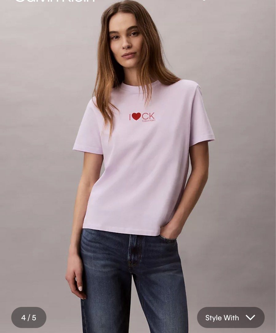 Calvin Klein Heart Logo Shirt (Category: Shirts) located in Mandaluyong City. Submitted by heyitstey (Listing ID 1464901790, Image 3). Description: Brand new with tags original from Canada Calvin Klein Heart Logo Shirt Classic Fit color: Lilac size Small 19 inches width, 24 inches length onhand ready to ship lalamove/LBC/jnt location mandaluyong/QC.