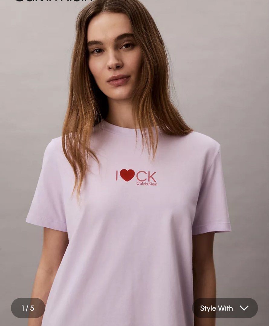 Calvin Klein Heart Logo Shirt (Category: Shirts) located in Mandaluyong City. Submitted by heyitstey (Listing ID 1464901790, Image 1). Description: Brand new with tags original from Canada Calvin Klein Heart Logo Shirt Classic Fit color: Lilac size Small 19 inches width, 24 inches length onhand ready to ship lalamove/LBC/jnt location mandaluyong/QC.