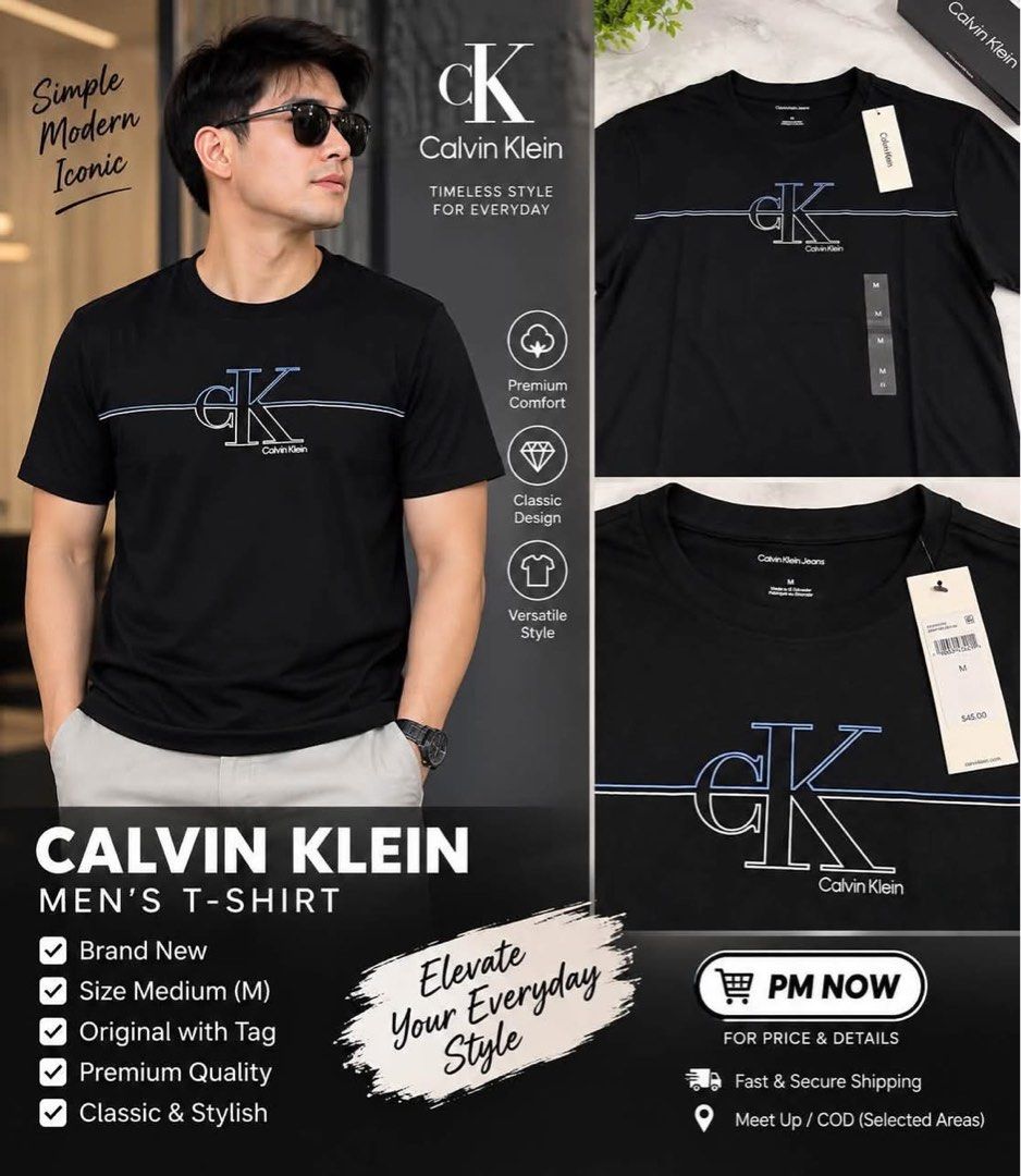 Calvin Klein Tshirt (Category: Tshirts & Polo Shirts ) located in Santa Rosa. Submitted by ninaparis (Listing ID 1464960557, Image 1). Description: Original Calvin Klein Men’s Crew Neck Shirt Size Medium.