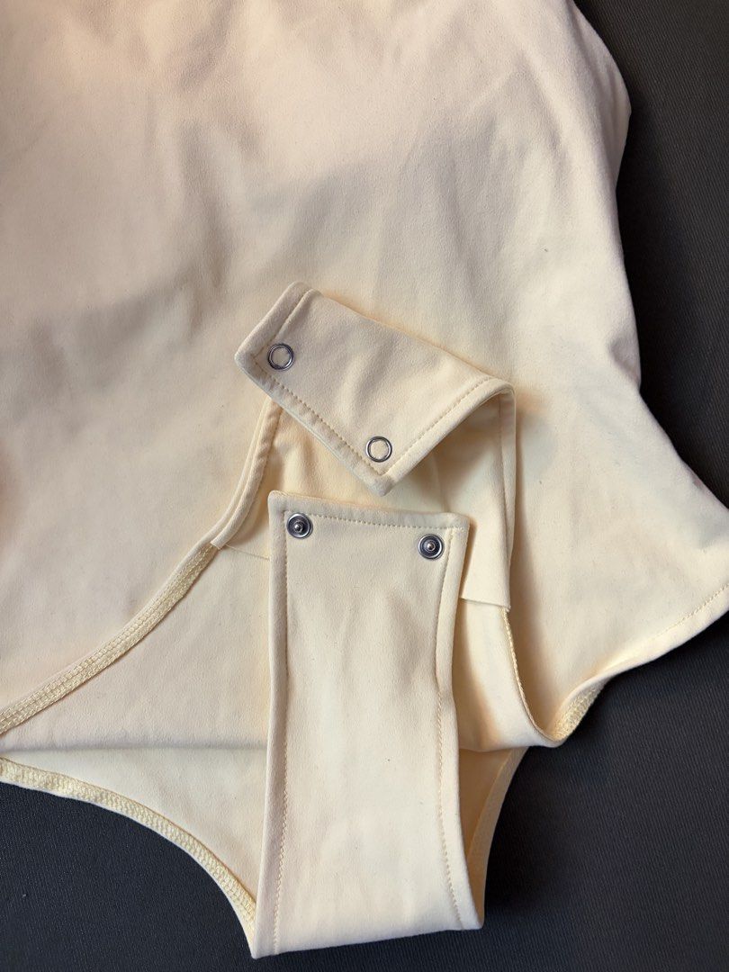 Candy Yellow Racerback Bodysuit Size S (Category: Sleeveless) located in Dasmarinas. Submitted by fionaornopia (Listing ID 1464869503, Image 2). Description: Free shipping!!🛵 fits 32-34 bust & 24-26 waist - Brand: Candy Brand (tiktok shop) - Style: Racerback bodysuit - Color: Bright yellow - Size: Small - Material: Soft and comfortable fabric - Details: Scoop neckline and convenient bottom snap closure - Perfect basic piece for layering outfits.