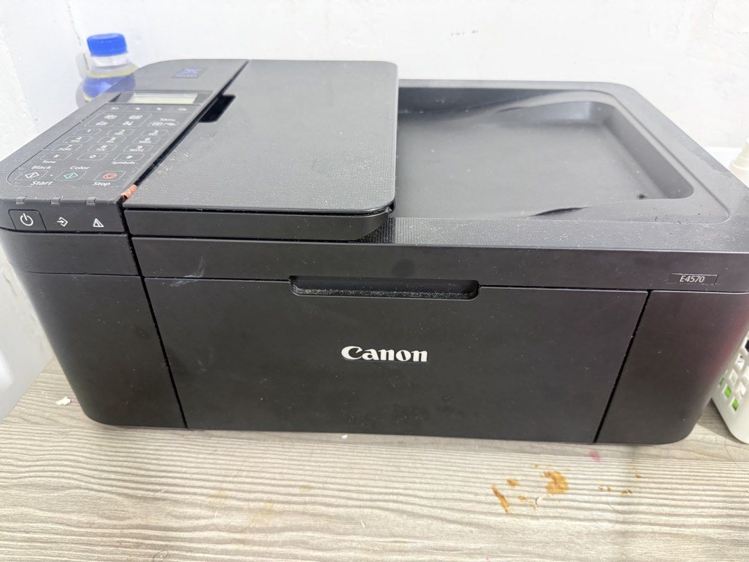 Canon E4570 All-in-One Printer (Category: Printers, Scanners & Copiers) located in Manila. Submitted by hazeleran030614 (Listing ID 1464924851, Image 1). Description: - Model: Canon E4570 Multifunction Printer (Black) .