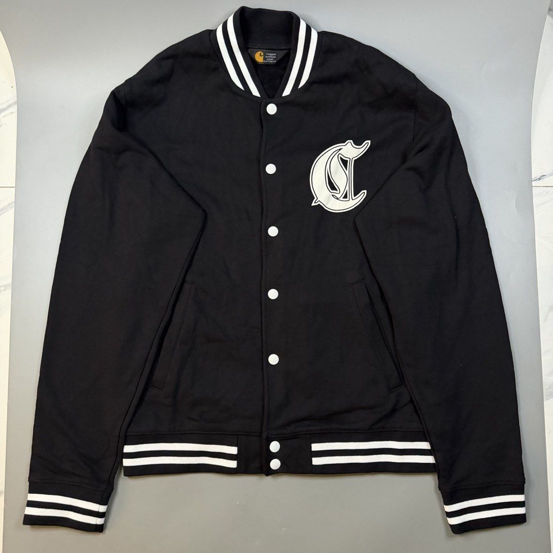 Carhartt - C Logo Varsity Jacket (Category: Coats, Jackets and Outerwear) located in Paranaque City. Submitted by millennial_goodz (Listing ID 1464889719, Image 1). Description: WTS Carhartt - C Logo Varsity Jacket Size Medium - 22.5" / 26" Excellent condition, no issues Authentic P1,499 only DM.