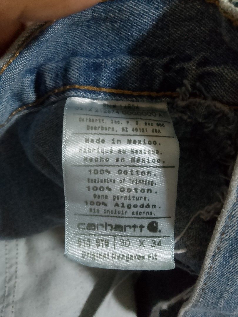 Carhartt b13 STW (Category: Jeans) located in Iloilo. Submitted by niko_nikon1 (Listing ID 1464874326, Image 3). Description: Carhartt b13 STW Dimes: 30×37×8 Issue: repair slice, altered Color rate: 9 Condition: 9 Price: 1200 Loc: plaridel bulacan.