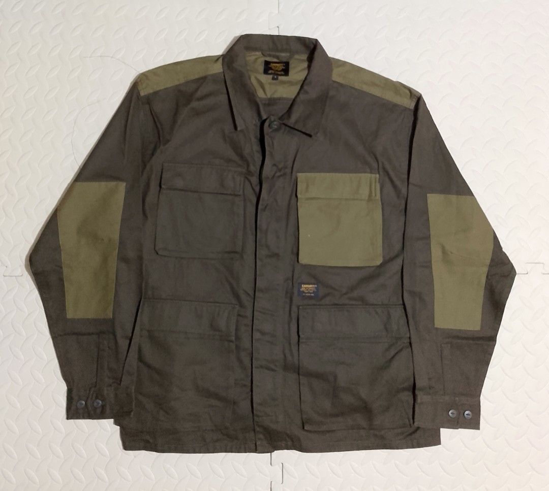 Carhartt wip jacket (Category: Coats, Jackets and Outerwear) located in Manila. Submitted by modern-market (Listing ID 1464775555, Image 1). Description: Carhartt wip jacket size: large on tag W:24.5 L:29 brand new condition no issue.