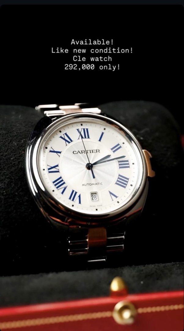 Cartier De Clé (Category: Luxury Watches) located in Muntinlupa City. Submitted by xiez1209 (Listing ID 1464897126, Image 1). Description: C a r t i e r de Clé Year model 2023 Almost new 40mm case size Automatic movement 292,000 Open for meetup and authentication.