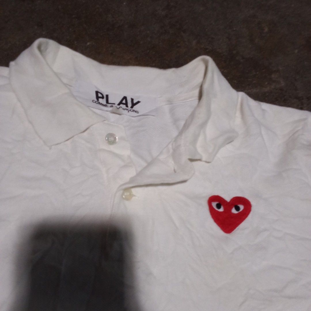 Cdg play polo (Category: Tshirts & Polo Shirts ) located in Manila. Submitted by tcbukay_zxc25 (Listing ID 1464881819, Image 2). Description: cgd play size small issue dumi ned wash.