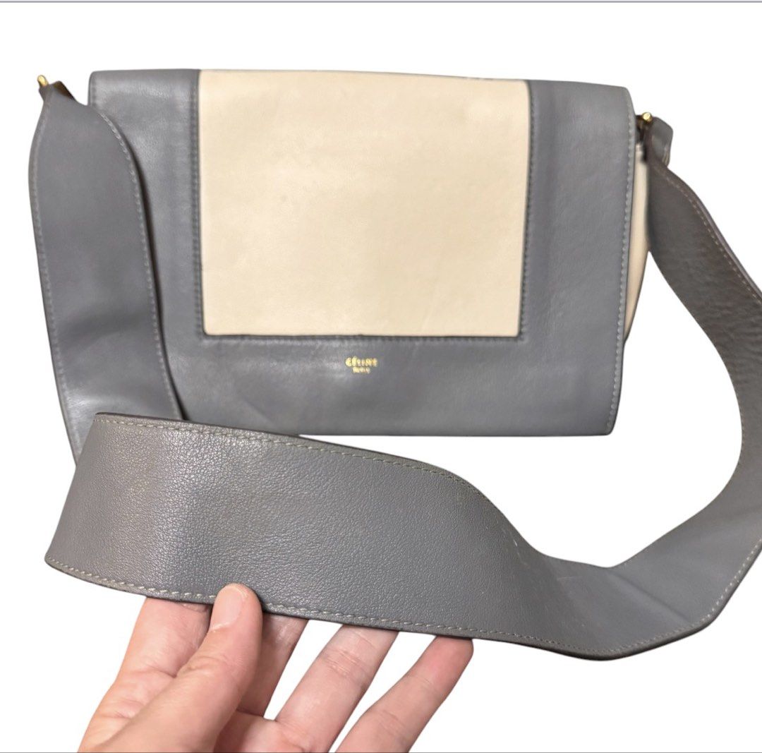 Celine Frame Leather Shoulder Bag (Category: Shoulder Bags) located in Baguio. Submitted by pwz-eshop (Listing ID 1464826843, Image 3). Description: • Up for Grabs!! • Flaws: Minor press marks and light dirt marks on leather. Scratches on hardwares. (please see photos) • BRAND: CEL INE. • DIMENSIONS: length 11", height 6.5", width 3", handle drop: 14.5". • SERIAL NUMBER: S-CE-4126. • COUNTRY OF ORIGIN: ITALY. • MATERIAL: Leather. • COLOR: Ivory a