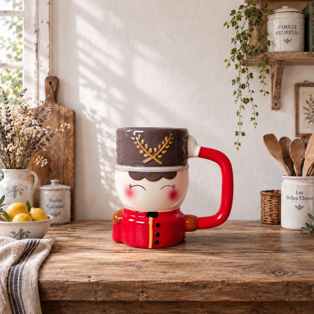 Ceramic Large Nutcracker Mug (Category: Other Home Decor) located in Quezon City. Submitted by handpickedecors (Listing ID 1464862008, Image 1). Description: Ceramic Large Nutcracker Mug 300.00 Size: 3.5”D x 6”H.