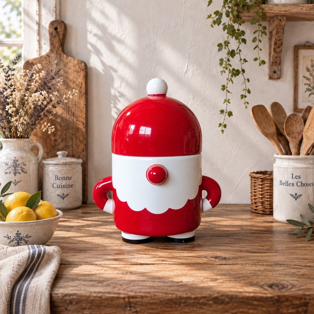 Ceramic Santa Canister (Category: Other Home Decor) located in Quezon City. Submitted by handpickedecors (Listing ID 1464862215, Image 1). Description: Ceramic Santa Canister 450.00 Size: 5”D x 5”H(9.5”H) *paint scratches.