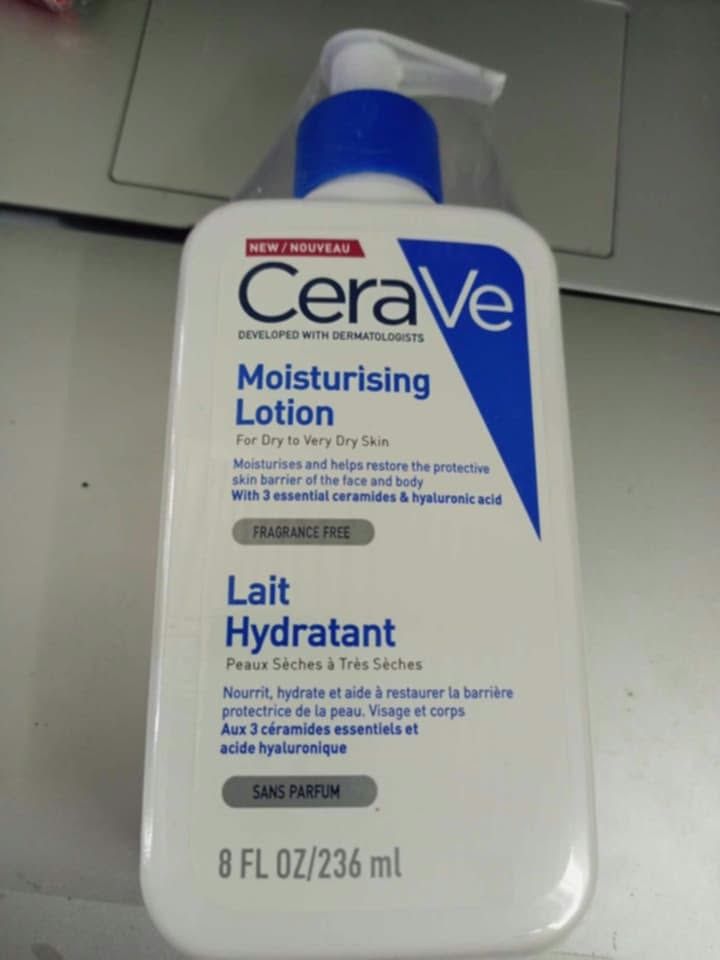 CeraVe Moisturising Lotion 8 FL OZ 236 mL (Category: Body Care) located in Caloocan City. Submitted by goldendeer.a81a9f (Listing ID 1464787375, Image 1). Description: - Authentic CeraVe Moisturising Lotion - Size: 8 FL OZ / 236 mL with pump dispenser - Ideal for dry to very dry skin (face and body) - Formulated with 3 essential ceramides & hyaluronic acid - Restores and protects the skin barrier - Fragrance-free and non-comedogenic - Brand new a