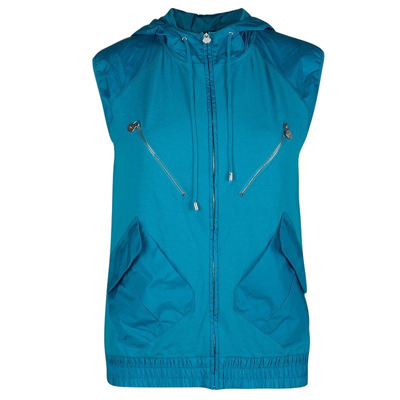 Chanel Turquoise Blue Sleeveless Nylon Jacket (Category: Luxury Apparel) located in Las Pinas. Submitted by dhliacmp (Listing ID 1464914795, Image 1). Description: Chanel Sleeveless Nylon Jacket Authentic! Missing neck tag All riri zips! .
