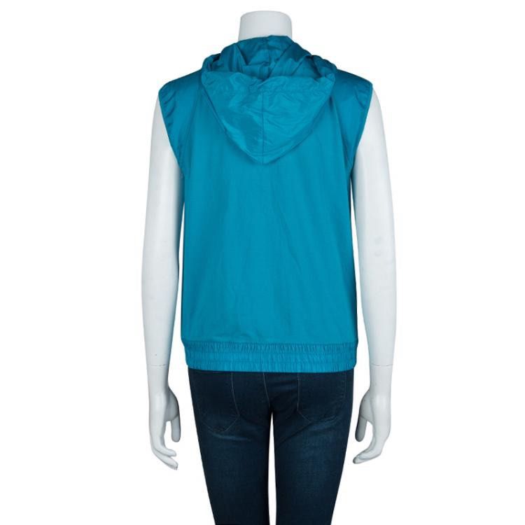 Chanel Turquoise Blue Sleeveless Nylon Jacket (Category: Luxury Apparel) located in Las Pinas. Submitted by dhliacmp (Listing ID 1464914795, Image 3). Description: Chanel Sleeveless Nylon Jacket Authentic! Missing neck tag All riri zips! .