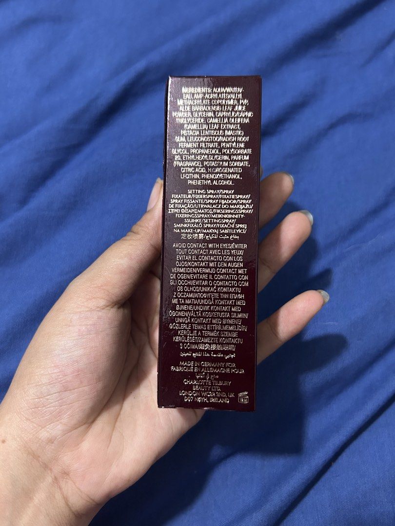 charlotte tilbury setting spray - 34 ml (Category: Makeup) located in Manila. Submitted by _laizendria (Listing ID 1464794756, Image 3). Description: last 1 paubos sale na 📍tondo manila.